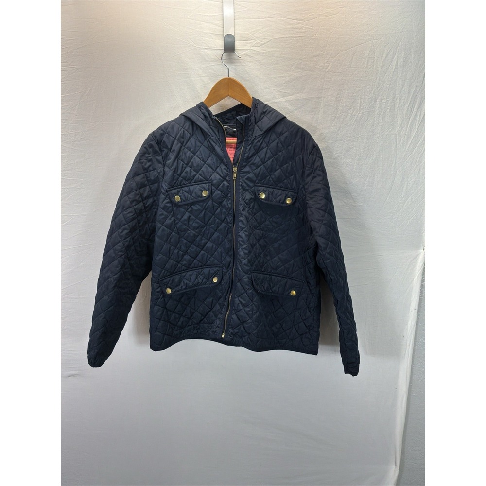 J.Crew Signature Puffer Vest Womens XXL Navy Quilted Water-Repellent Lightweight